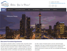 Tablet Screenshot of downtownsuiteliving.com